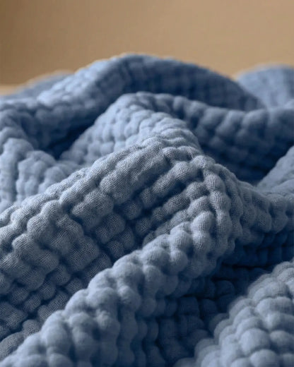 Muslinfilten – 100 % bomullsmuslin – Mörkblå