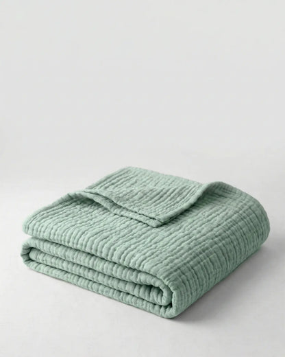Muslinfilten – 100 % bomullsmuslin – Mörkgrön