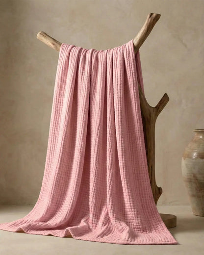 Muslinfilten – 100 % bomullsmuslin – Aprikosrosa