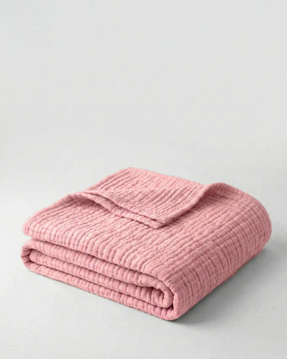 Muslinfilten – 100 % bomullsmuslin – Aprikosrosa