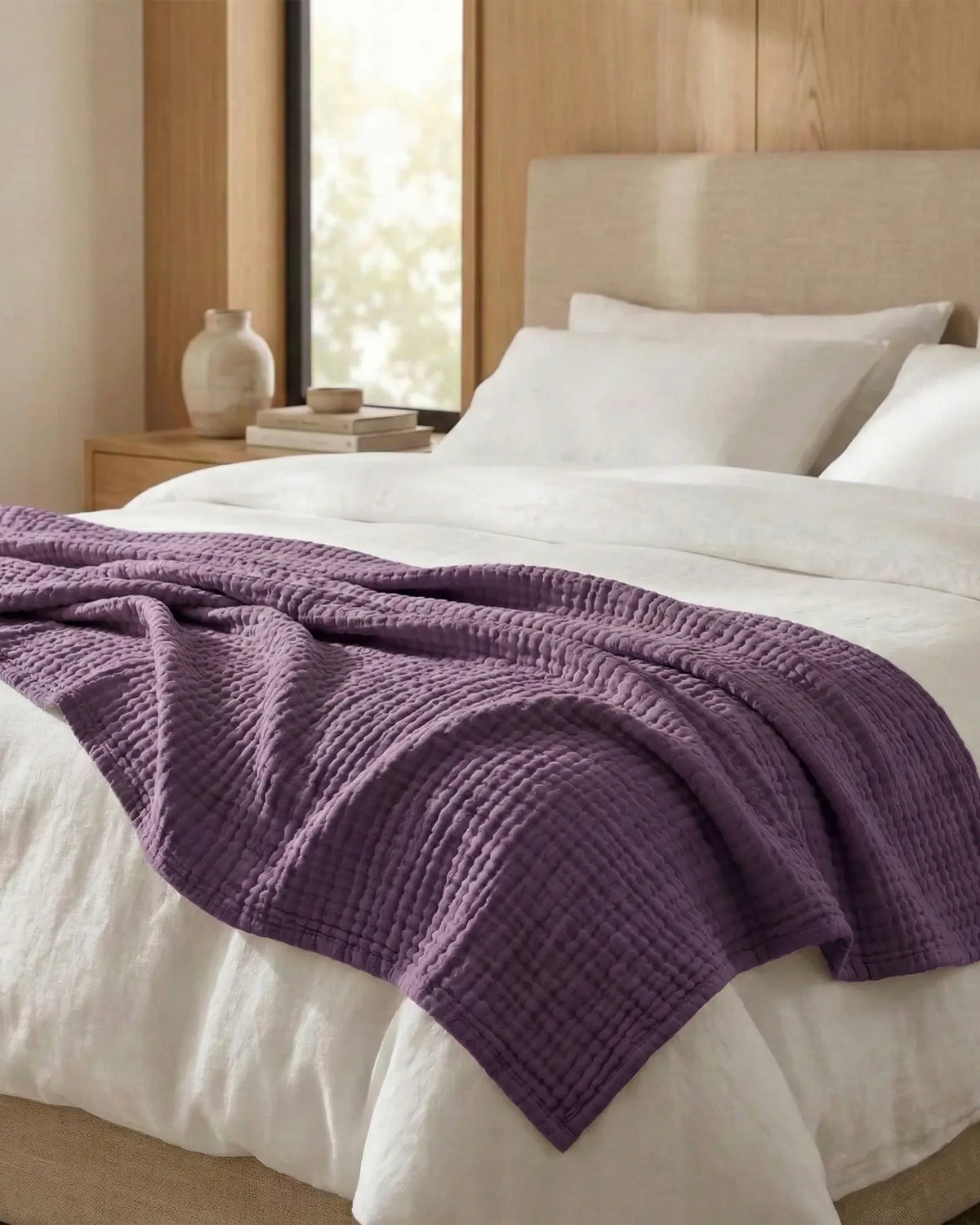 Muslinfilten – 100 % bomullsmuslin – Lila