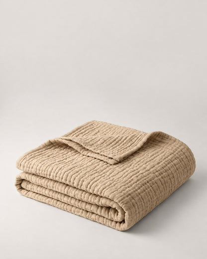 Muslinfilten – 100 % bomullsmuslin – Sand