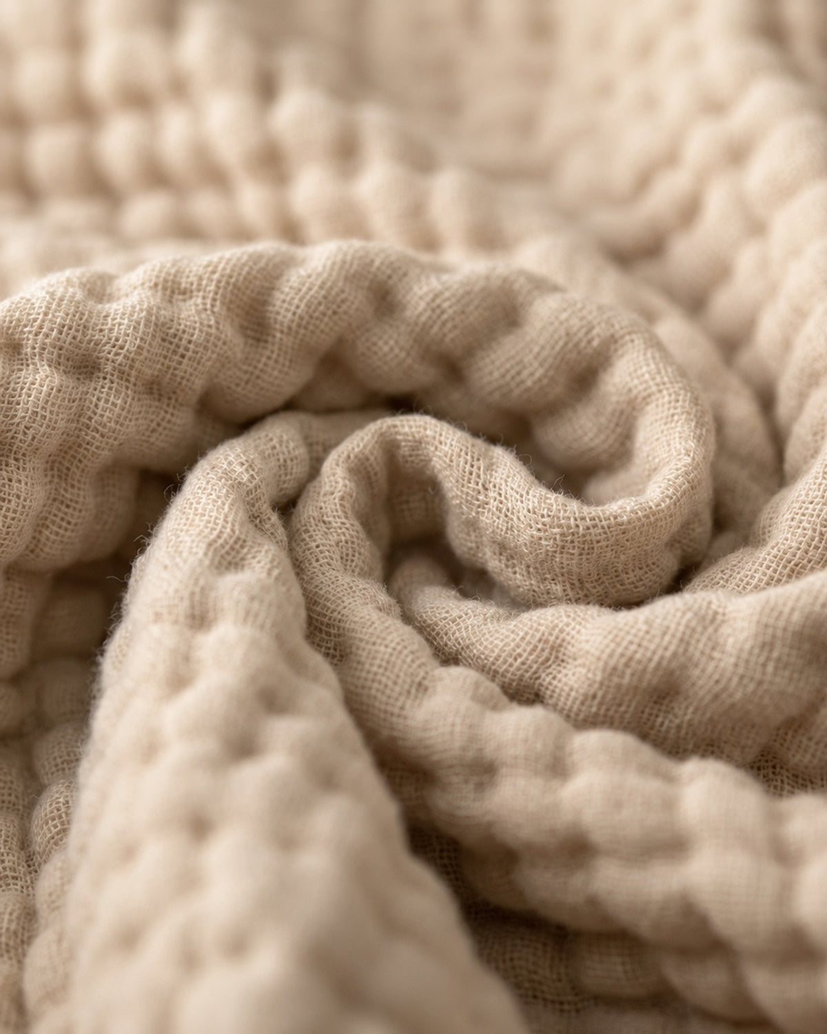 Muslinfilten – 100 % bomullsmuslin – Sand